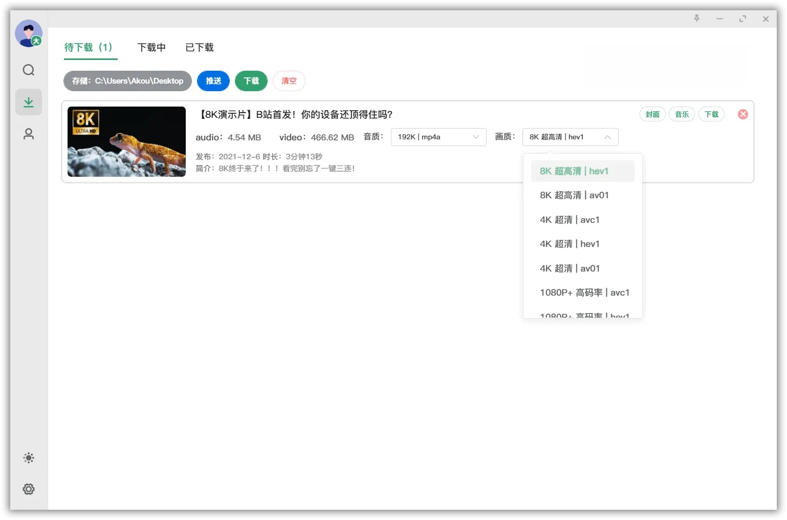 Bilidown v1.1.7 B站视频下载工具 便携版