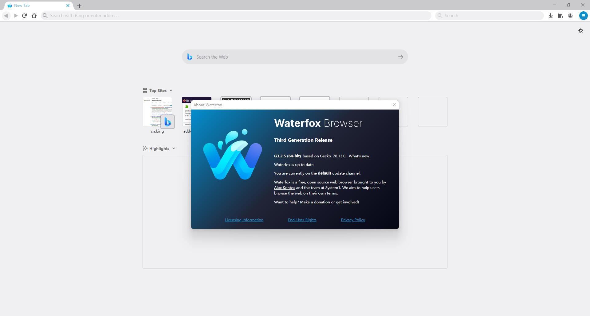 水狐浏览器 (Waterfox) G6.0.20 官方版