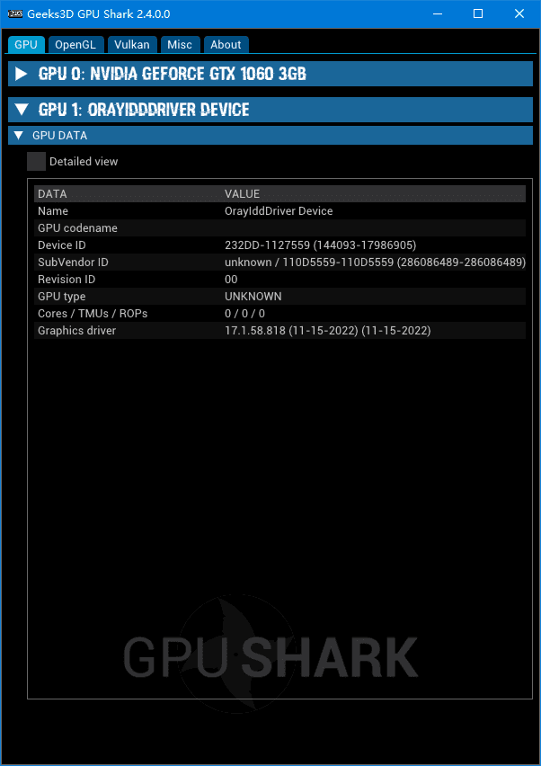 GPU Shark(显卡GPU监视工具) v2.4.1.0 绿色版