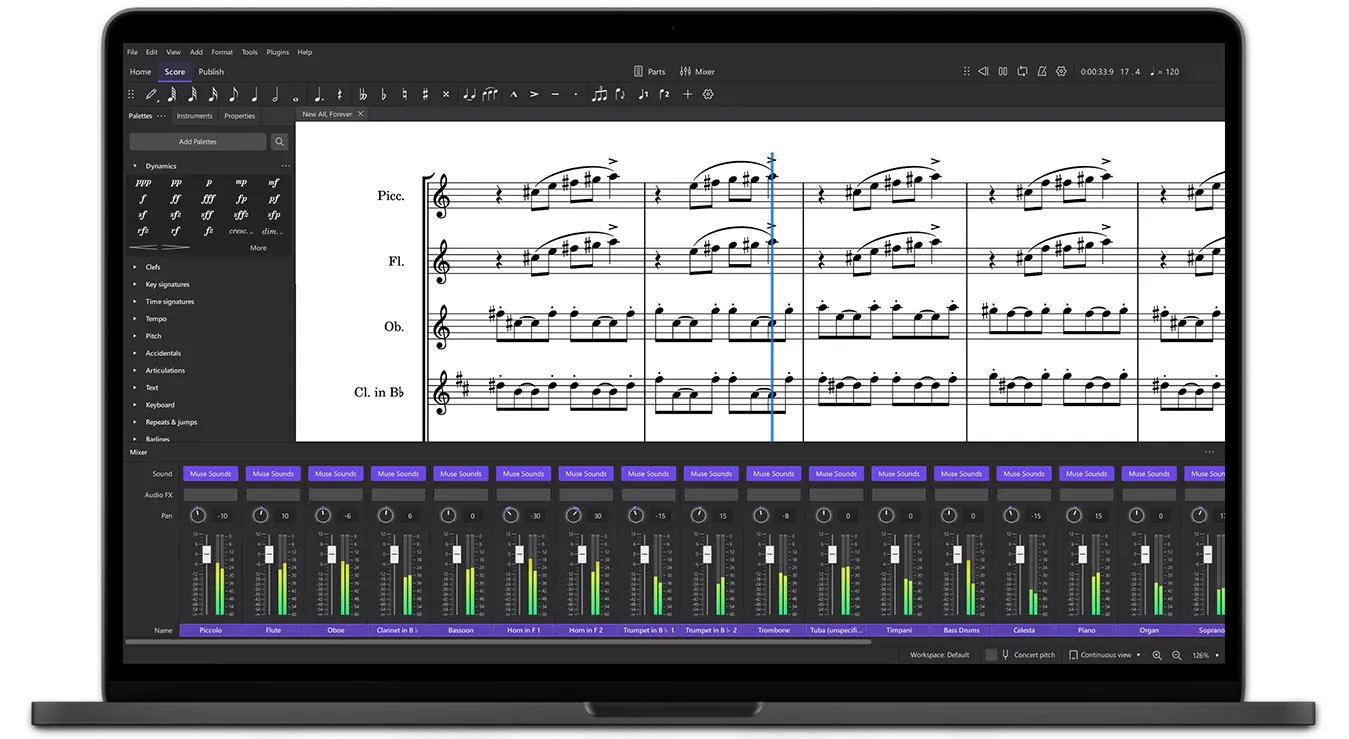 线谱打谱软件 MuseScore v4.4.3 中文多语免费版